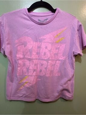 Kids 'Rebel' Graphic Tee - Pink with Gold Accents